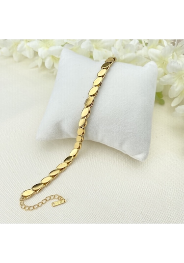 Arpa Bileklik Yüksek Kalite 316 L Paslanmaz Çelik Gold 17,5 + 3 Cm