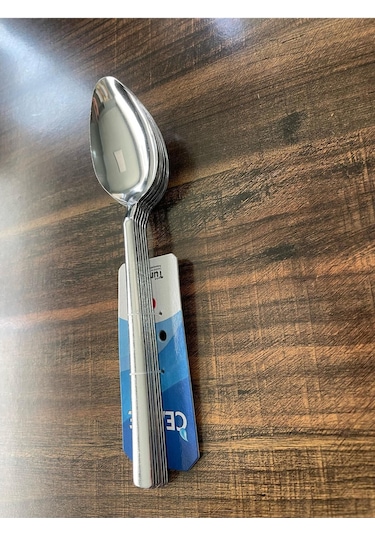 Enashop Paslanmaz Çelik Yemek Kaşığı Seti 12 Adet Klasik Düz Model Inox
