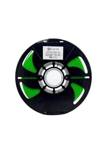 Elas Petg Plus Filament 1.75mm 1kg Filament Yeşil