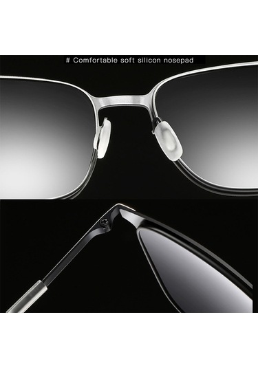 Cbtx Uv 400 Kare Şeklinde Erkek Güneş Gözlüğü Siyah - Gri