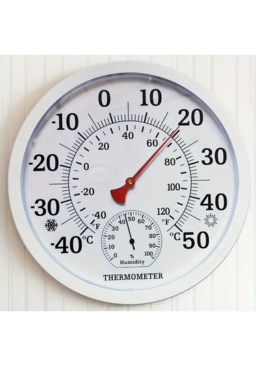 Topshop1 25cm Siyah Ev Bahçe Termometresi Kablosuz Nemölçer Abs Malzeme Pil Gerektirmez Hava Durumu Istasyonu