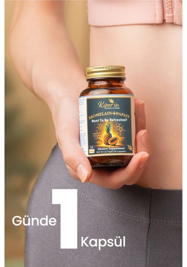Kiperin Bromelain 2500 Gdu & Papain - Doğal Proteolitik Enzim 30kapsül & 700mg Akıllı Gıda Takviyesi