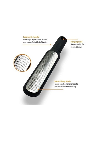 Pazly Cbtx Mutfak Zencefil Parçalayıcı, Kavun & Kapaklı Meyve Kazıyıcı Güvenli Paslanmaz Çelik Siyah