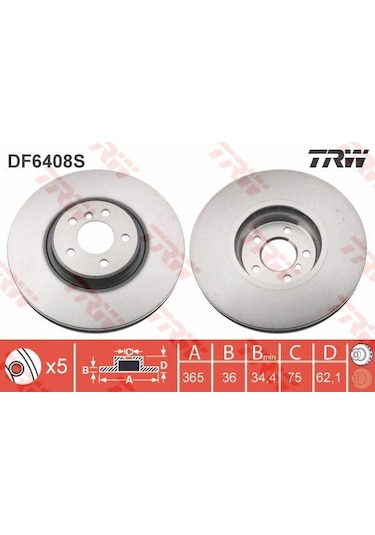Trw Df6408s Fren Dıskı On Bmw E70 F15 E71
