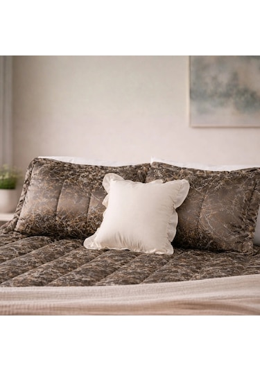 Luna Bueno Glory Dark Brown Çift Kişilik Yatak Örtüsü Çok Renkli