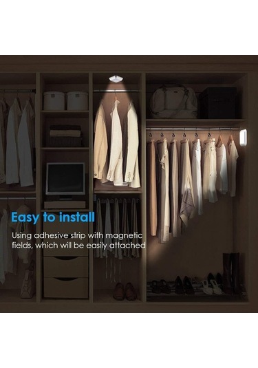 Besthome1 Hareket Sensörlü Gece Lambası, Dolap/koridor İçin, 5m Mesafe, 120 Açı, Manyetik/takma/çimento Montaj, Gümüş Kasa Isın Gümüş