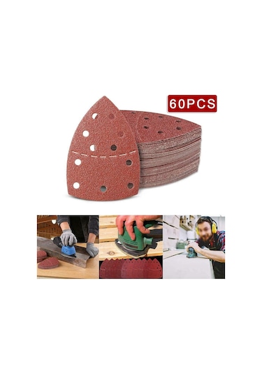 60pcs Fare Zımpara Çarşafları Zımpara Kağıdı Karışık 40/60/80/120/180/240 Grit, Bosch Psm 100a Detay Palmiye Zımpara