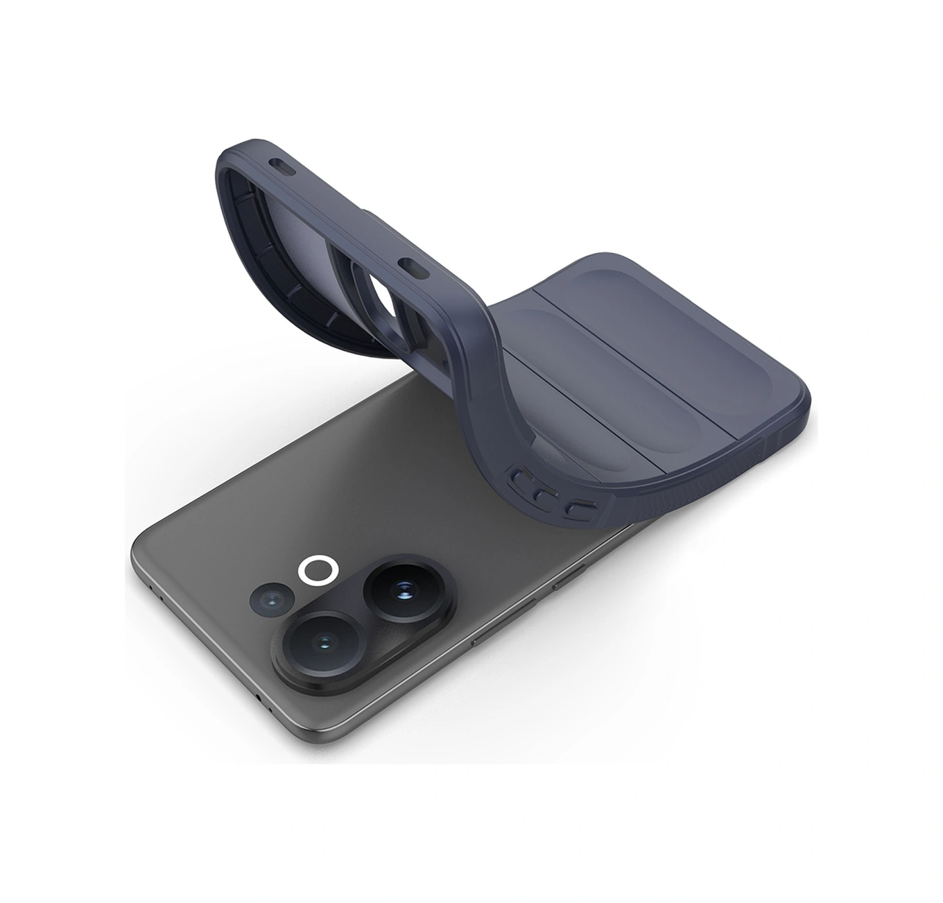 Vivo V60 5g Kılıf Düşmeye Karşı Dayanıklı Yumuşak Tpu Sağlam Telefon Arka Kapağı - Koyu Mavi Koyu Mavi