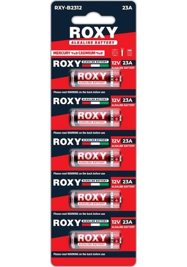Roxy Rxy-b2312 12v 23a Kalın Seri Alkalin Pil - 5'li Paket