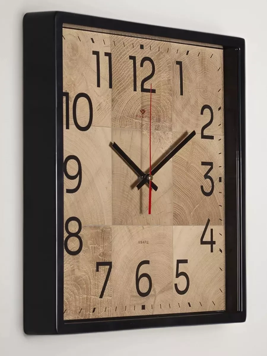 Rubın Duvar Saatleri, Kare Şeklinde, İç Mekan İçin, 30 Cm. 224979751 Açık Kahverengi