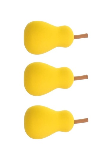 Caş Dekorasyon Pürüzsüz Dokulu 3'lü Armut Figürlü Makyaj Süngeri