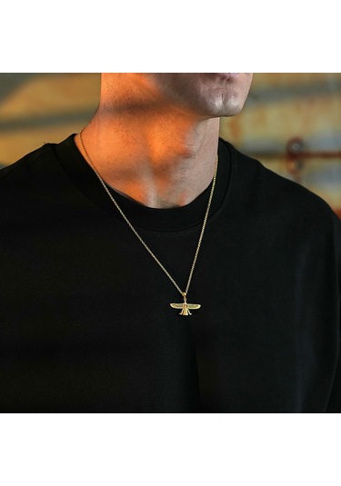 İpek Silver  925 Ayar Gümüş Ahura Mazda Unısex Kolye Gümüş