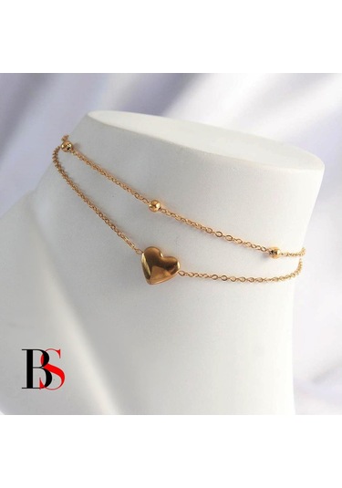 Dorika Zincir, Kalp Kadın Halhal Renkli