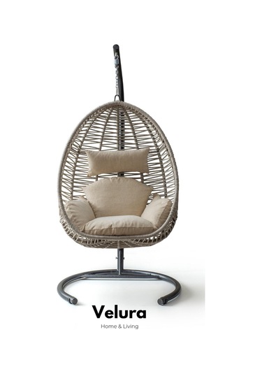 Class Bahçe Salıncağı - Krem İp Krem Minder Ekru