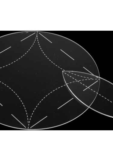 Suntek Kesme Kalıpları Dikiş Aleti 8 Inç Için Yeniden Kullanılabilir Şeffaf Kapitone Şablonu