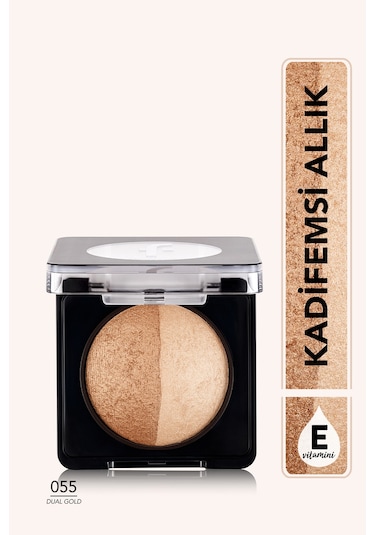 Flormar Işıltılı Fırınlanmış Allık - Baked Blush-On - 055 Dual Gold - 8682536051514
