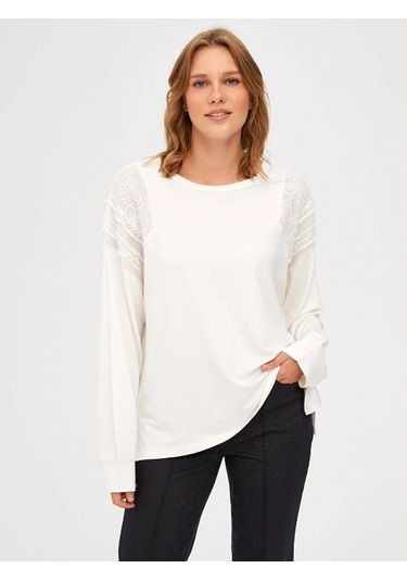 Faik Sönmez Kadın Sweatshirt U67512 Ekru