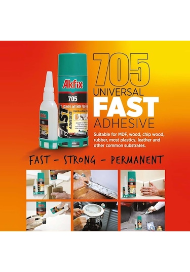 Akfıx Hızlı Yapıştırıcı 100ml+25gr.