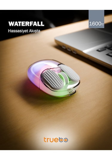 Truebo Waterfall Wireless RGB Gökkuşağı Efektli Mouse