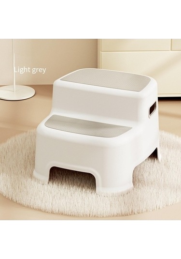 Flybuy Bosphorusboutique Çocuk İçin Suntek Magideal Kaymaz Adımlı Tabure, Gri, 2 Adımlı, 28x31x25cm, Pratik Yardımcı Diğer