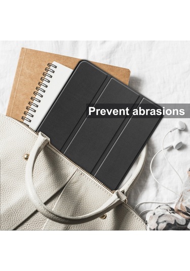 Nokia Uyumlu T20 Üç Katlı Stand İçin Koruyucu Kılıf Pu Deri + Pc Tablet Kapak