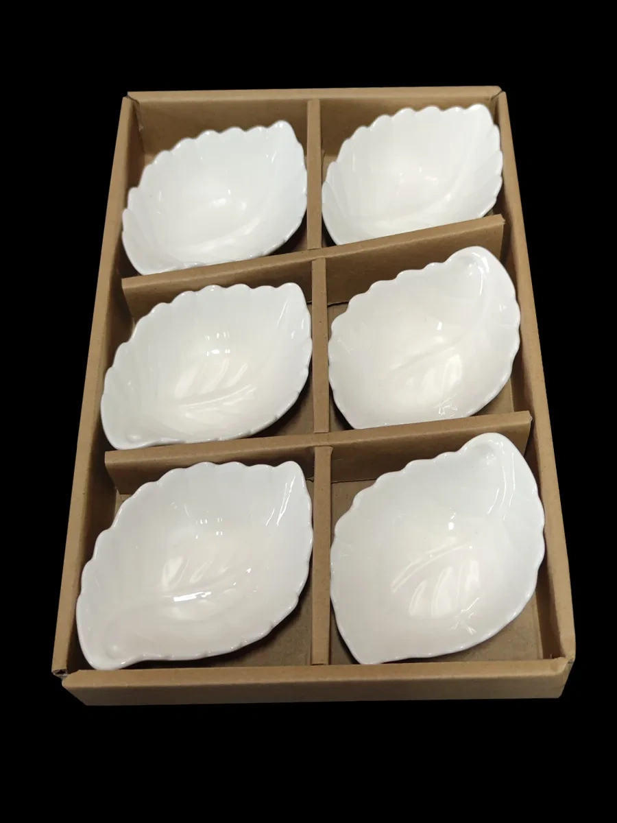 Hazdev Servis Ve Sunum İçin Beyaz Seramik Sosluklar Seti 195595825 Beyaz