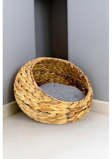 Digithome Hasır Kedi Köpek Yatağı İç Minderli 48 CM
