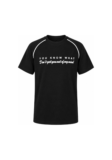 Trender Enjeksiyon Baskı Siyah Erkek Çocuk T-shirt 8031