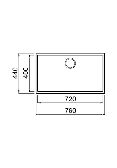 Teka Square 72.40 Tg Tezgah Altı Beyaz Granit Eviye