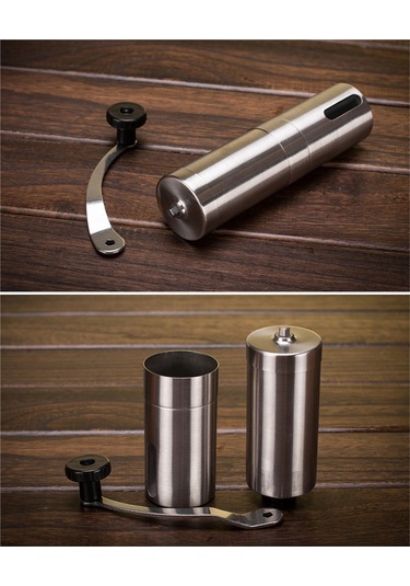 Shineyee Paslanmaz Çelik Manuel Kahve Değirmeni - Taşınabilir 40g Kapasiteli