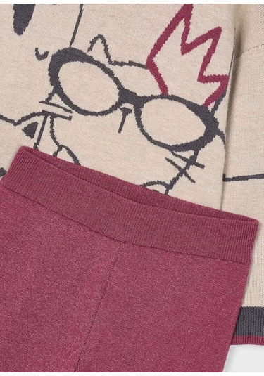 Mayoral Kız Çocuk Triko Takım 4583 Bordo