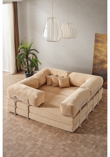 Legom Lucas Aktivite Koltuğu Yatak Olabilen Çok Amaçlı Kanepe L Koltuk Bej Bej