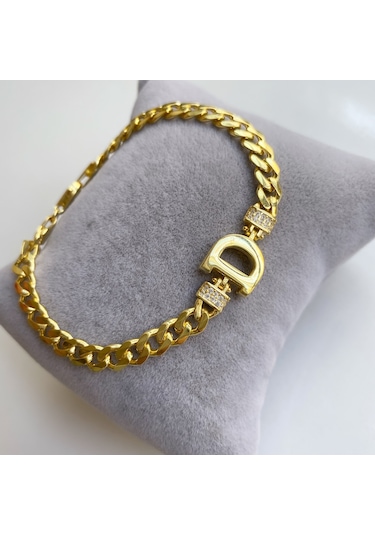 Simurg Jewellery Gümüş D Harfli Bileklik