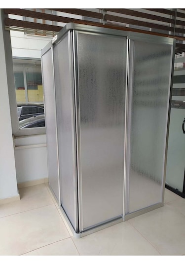 Nokta Duşakabin 90 x 90 Teknesiz Plastik Cam Duşakabin Nd409 Şeffaf