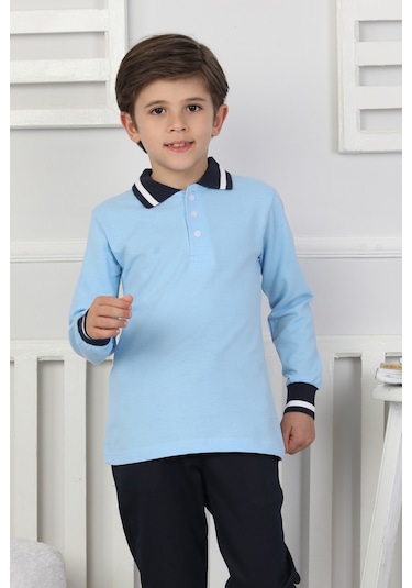 Erkek Çocuk Sweatshirt Okul Mavi