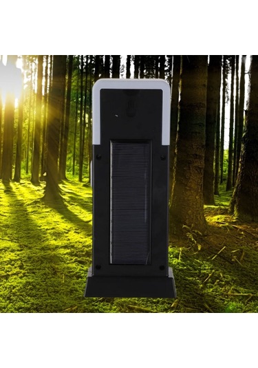 Buffer Güneş Enerjili Veya Usb Şarj Edilebilir Acil Durum Işığı 3w Siyah