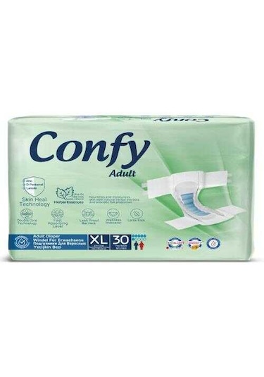 Confy Adult Yetişkin Bez Straight Extralarge Jumbo 30'lu