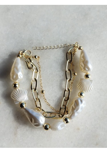 Sedef Taşlı Çoklu Bileklik Seti Heiyelik Aksesuar Çok Renkli