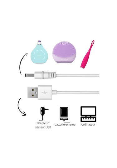 Şarj Kablosu 80 Cm, Foreo Luna/luna 2/luna 3/luna 4/luna Mini/luna Mini 2/luna Mini 3/luna Go/luxe/bea/ufo/kiwi/ıssa İle Uyumlu