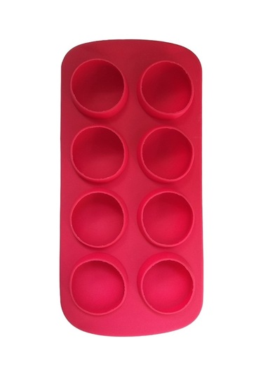 Yystore Yaratıcı Diy Mutfak Buz Kalıbı Yarı Dairesel Buz Küpü Buz Kalıbı Kırmızı