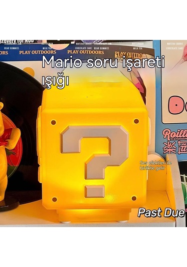 Led Mario Soru İşareti Ses Şarj Gece Lambası-sarı Sari