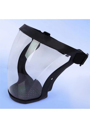 Springsun Yapı Çalışmaları İçin Tam Yüz Korumalı Maske - Siyah Şeffaf Tipi 1 Adet Maske + 2 Adet Solunum Pamuk Yastığı