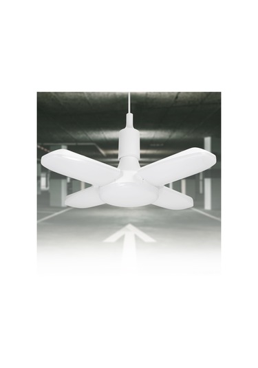 Neevoyu Dört Bölmeli Ayarlanabilir Garaj Lambası, Ac 85-265v Beyaz Işık, 60w 6000lm, E26/e27, 2 Adet Paket Diğer