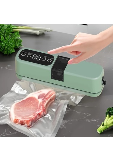 Honeybeeshop Taşınabilir Usb Şarjlı Otomatik Vakumlu Mühürleyici Koyu Mavi 1200mah Kompakt Tasarım Ev Ve Piknik İçin