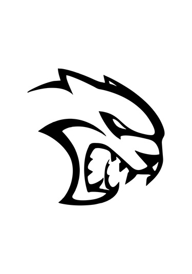 Kaplan Araba Sticker 17x17 Cm Siyah