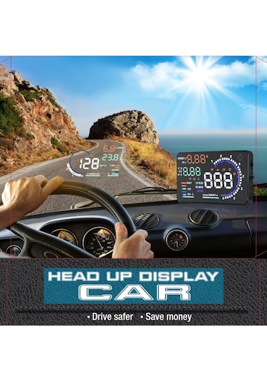 Sanal Gösterge Paneli Hud Head Up Display 5.5 İnç A8 Obd Sistem
