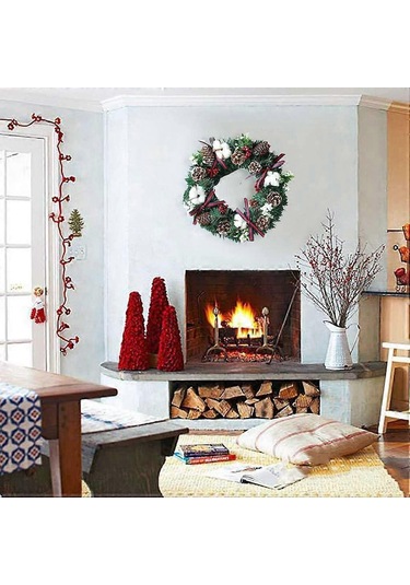 Noel Çelengi Tutucu, Noel Ağacı Noel Çelengi Dış Mekan Noel Dekorasyonu Pamuklu