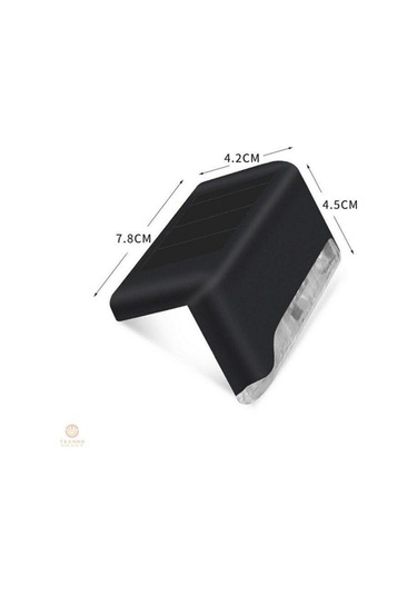 Dekoratif 4 Adet Köşebent Merdiven Veranda Solar Güneş Enerjili Led Lamba Dekor Bahçe Aydınlatma