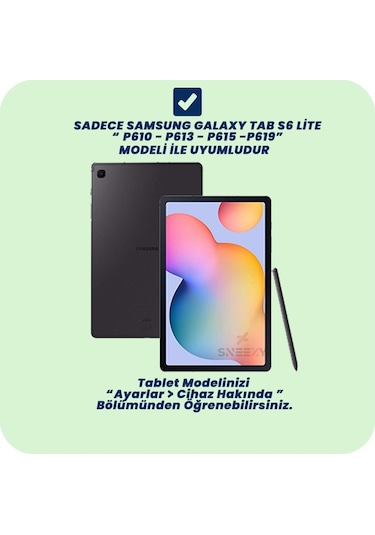 Samsung Uyumlu Tab S6 Lite P610 10.4 İnç Katlanabilir Kalemlikli Standlı