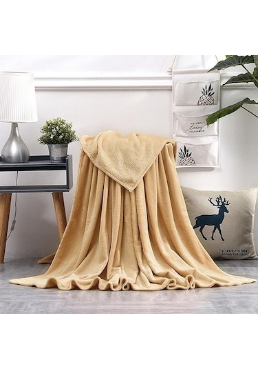 Deve Tüyü Ev Düz Renk Flanel Ağırlıklı Battaniye Süper Sıcak Yumuşak Katı Atma Battaniyeler Kanepe Yatak Ç. K. Battaniye 55764774